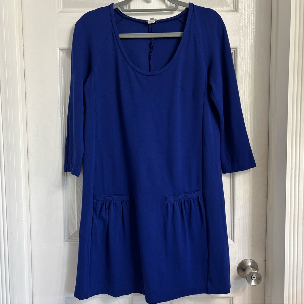 Hoss Intropia Chic Royal Blue Long Sleeve Dress Size 8 Pullover
